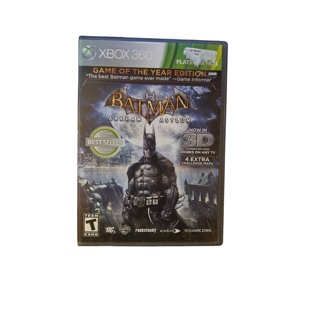 Batman: Arkham Asylum  GOTY EDITION (Microsoft Xbox 360, 2010) CIB Tested